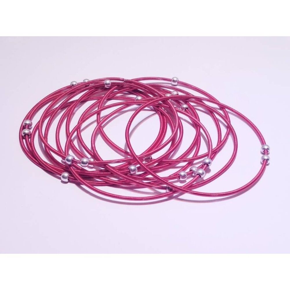 Bee Charming Sugar NY Red Piano Wire Bracelets